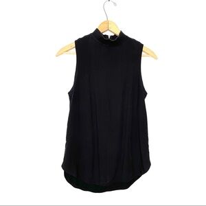 Loft | Black Mock Neck Sleeveless Tank Top